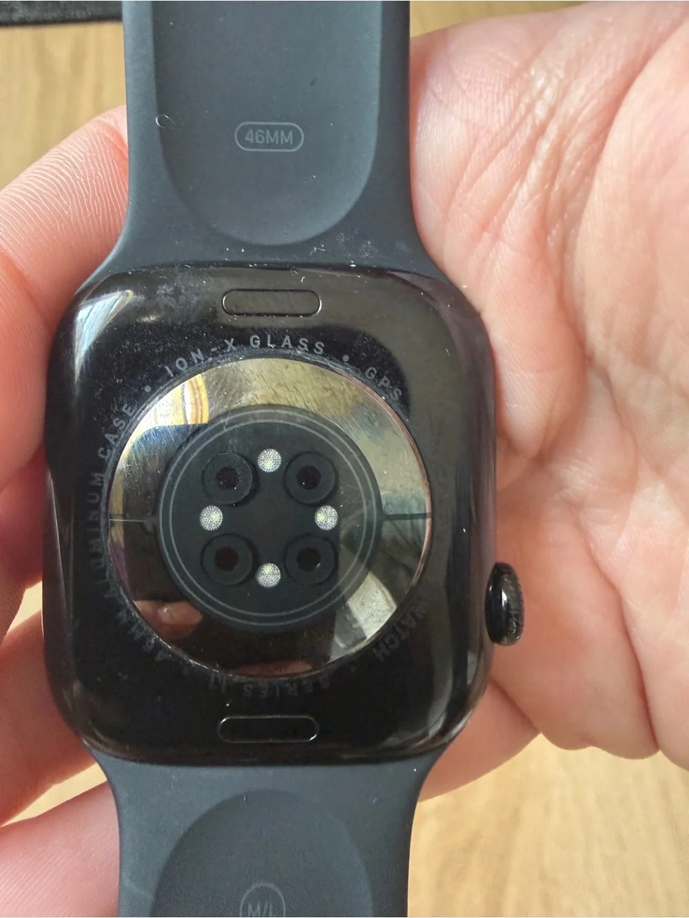 Apple Black Smartwatch with Black Silicone Band